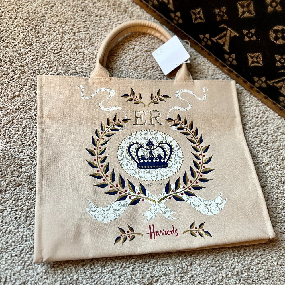 Harrods Queen Elizabeth Tote Bag, NEW